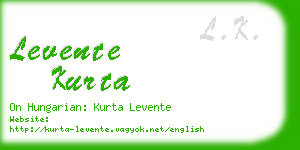 levente kurta business card